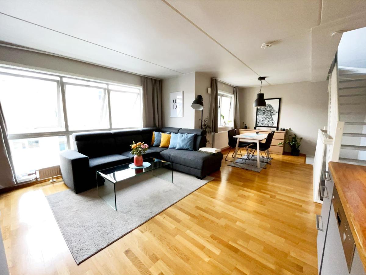 City Center Flat W Roof Top Terrace & Free Parking Oslo Exterior foto