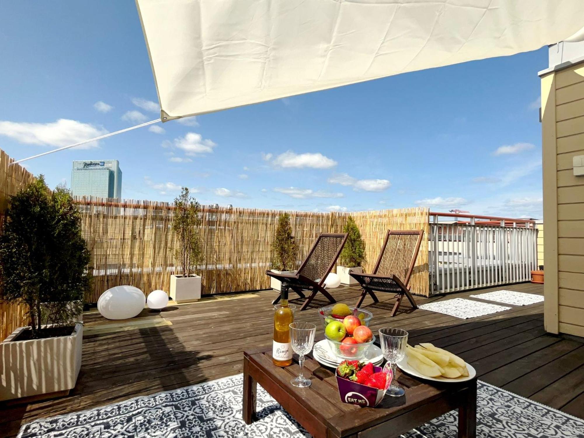 City Center Flat W Roof Top Terrace & Free Parking Oslo Exterior foto
